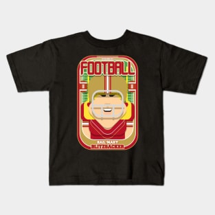American Football Red and Gold - Hail-Mary Blitzsacker - Hazel version Kids T-Shirt